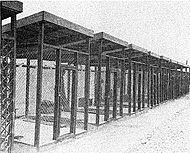 Photograph of steel cages