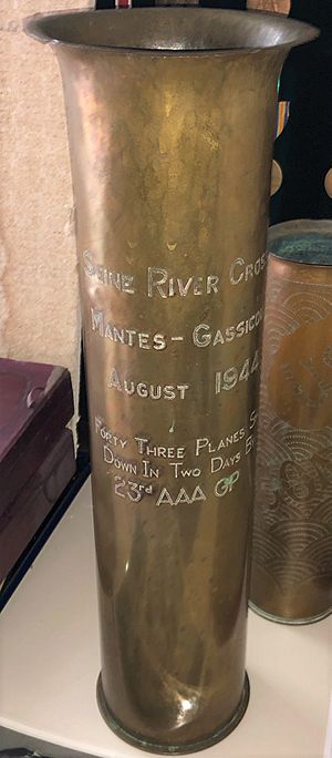 Seine river crossing commemorative shell casing