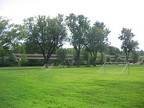 Soccer Fields and PA 642 Bridge in Milton State Park.JPG