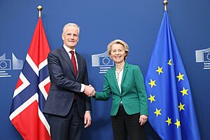 Støre og von der Leyen