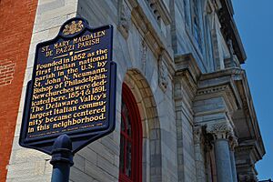 St Mary Magdalen De Pazzi Parish Historical Marker 714 Montrose St Philadelphia PA (DSC 2793)
