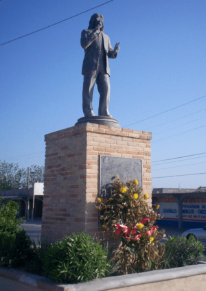 Statue of Rigo Tovar in Matamoros
