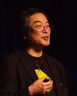 Toru Iwatani, creator of Pac-Man, at GDC 2011 (cropped to upper body)