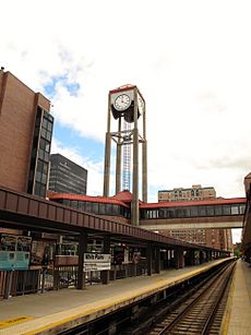Train Station in the City of White Plains from Platform