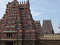 View of the gopurams from srirangam by Wandering Fakhir