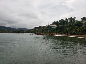 Villa Pesquera in Emajagua from the nearby fishing pier