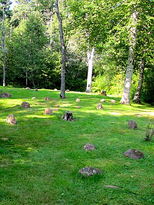 Vue du cimetière Long Pond