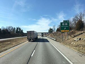 Westbound Interstate 44 exit 58 sign