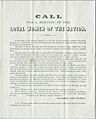Womans National Loyal League 1863 Call