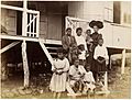 Women in front of a school in Lolowai by John Watt Beattie 1906