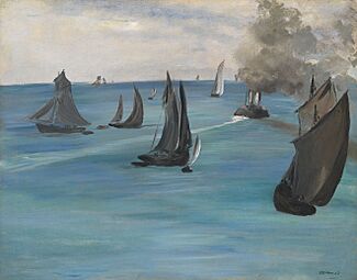 Édouard Manet - Steamboat Leaving Boulogne - 1922.425 - Art Institute of Chicago (cropped)