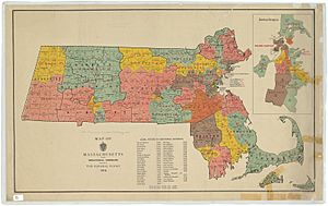 1916 Massachusetts state senate district map