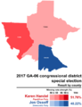 2017 GA-06 congressional district special election - Results by county