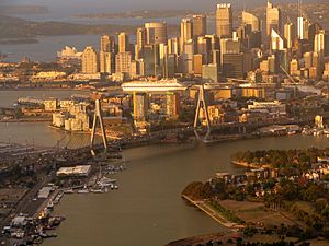 Anzac Bridge from the air