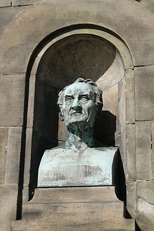Bust of Philippe Pinel on the Pinel Memorial, Royal Edinburgh Hospital