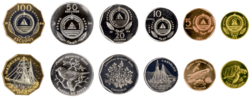 Current coins of different denominations