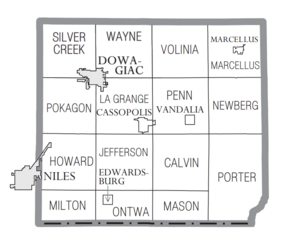 Cass County, MI census map