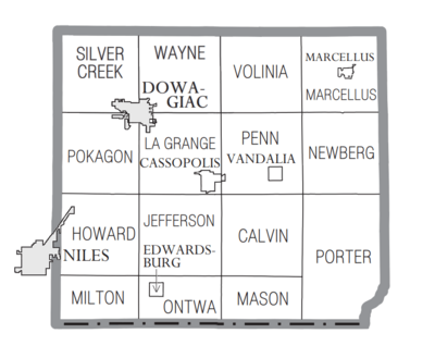 Cass County, MI census map