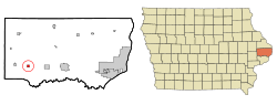 Location of Calamus, Iowa