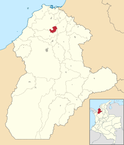 Location of the municipality and town of Cotorra in the Córdoba Department of Colombia.