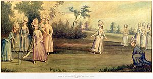 Cricket Match Played by the Countess of Derby and Other Ladies, 1779