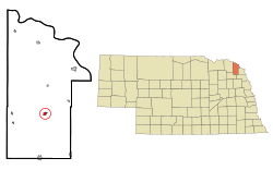 Location of Allen, Nebraska