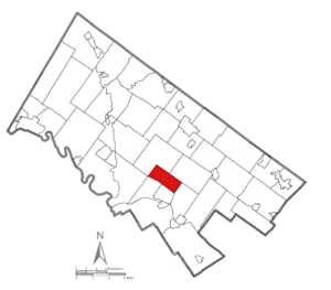 Location of East Norriton Township within Montgomery County, Pennsylvania