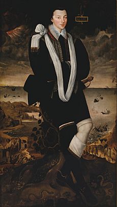 English school circa 1593 portrait of Anthony Maria Browne 2nd viscount