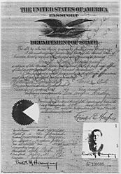 Ernest Hemingway Passport - NARA - 192687