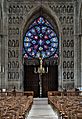 F3414 Reims cathedrale rosace et portail central interieur rwk