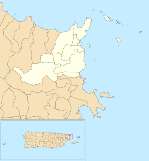 Fajardo, Puerto Rico locator map