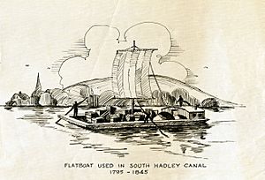 Flatboat used in South Hadley Canal