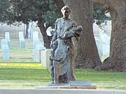 Fort Huachuca-Old Post Cemetery-Mourning Hearts Statue-1996