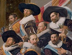Frans Hals - detail showing Cavalier hats