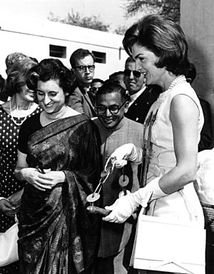 Jacqueline Kennedy and Indira Gandhi