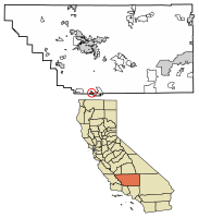Location of Lake of the Woods in Kern County, California