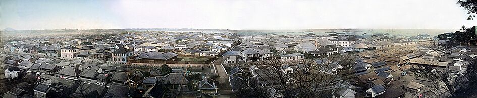 Kusakabe Kimbei - Yokohama Foreign Settlement Pano