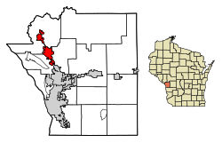 Location of Holmen in La Crosse County, Wisconsin.