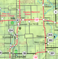 Map of Allen Co, Ks, USA