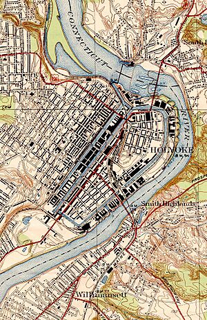 Map of Holyoke Canal System (Holyoke, Massachusetts)