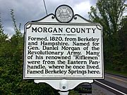 Morgan County Historical Marker Paw Paw Road Woodrow WV 2014 09 16 02