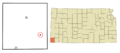 Morton County Kansas Incorporated and Unincorporated areas Rolla Highlighted