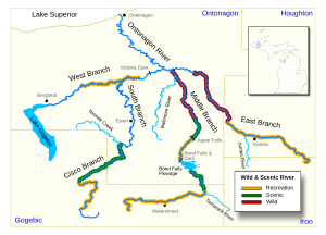 Ontonagon River Map US MI.svg