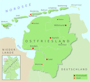 Ostfriesland hervorgehoben