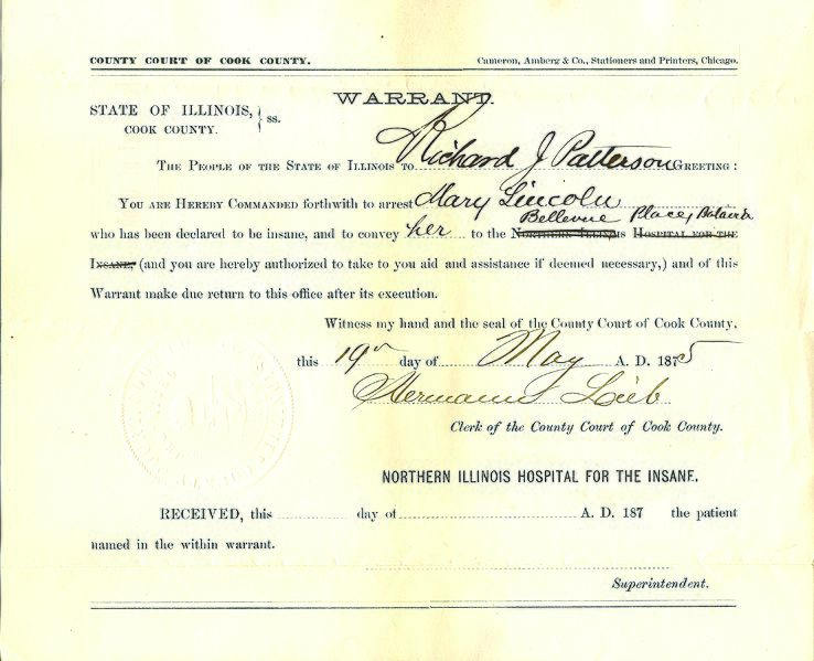 PC mary todd arrest warrant