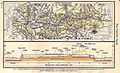 Panama Canal relief and cross section map