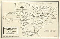 Photos 2881 large WPA Federal Writers' Project map of ranchos of Los Angeles County California