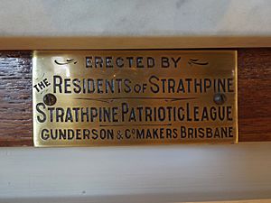 Plaque at Strathpine Honour Board in RSL club at Kallangur, Queensland