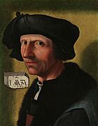 Portret van Jacob Cornelisz van Oostsanen Rijksmuseum SK-A-1405