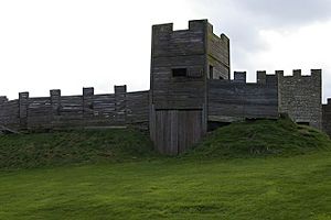 Reconstruction of Hadrian's wall - geograph.org.uk - 407926